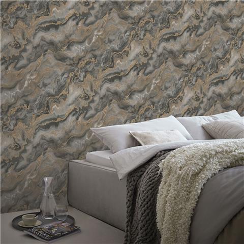 Elle 4 Wallpaper Mystic Spell Marble 10447-37 taupe