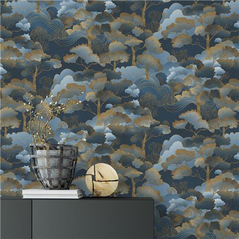 Elle 4 Wallpaper Golden Grove 10448-08 Blue