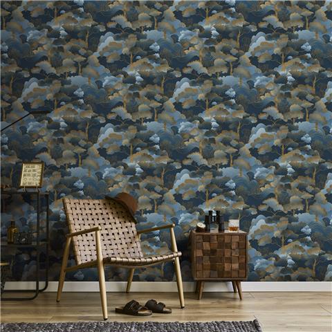 Elle 4 Wallpaper Golden Grove 10448-08 Blue