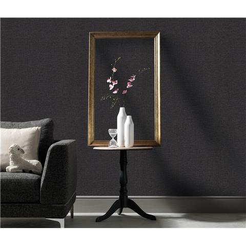 Erismann Wall Stories Plain Texture Wallpaper 10450-15 Charcoal