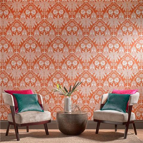 GRAHAM AND BROWN Imperial WALLPAPER COLLECTION Imperial 104552 Orange