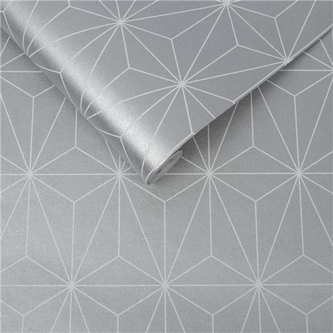 GRAHAM AND BROWN Balance WALLPAPER COLLECTION Prism 104740 Silver