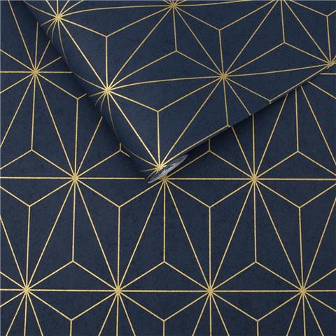 GRAHAM AND BROWN Balance WALLPAPER COLLECTION Prism 104742 navy