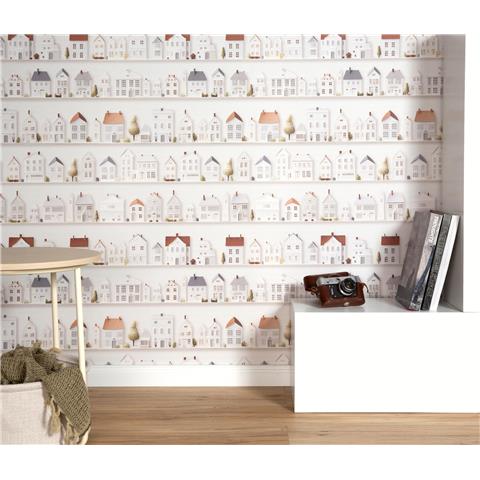 Erismann Wall Stories Little Town Wallpaper 10491-01