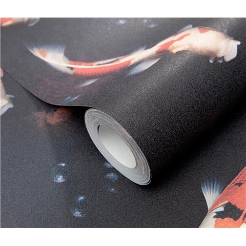 Erismann Wall Stories Midnight Pond Koi Wallpaper 10500-08
