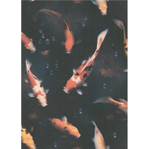 Erismann Wall Stories Midnight Pond Koi Wallpaper 10500-08