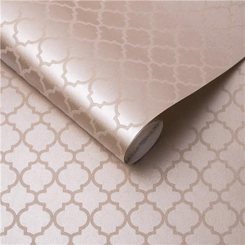GRAHAM AND BROWN Imperial WALLPAPER COLLECTION Trelliage 105127 Rose Gold