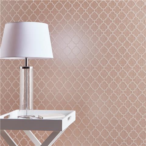 GRAHAM AND BROWN Imperial WALLPAPER COLLECTION Trelliage 105127 Rose Gold