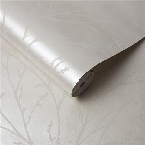 GRAHAM AND BROWN Silhouette WALLPAPER COLLECTION Woodland Glassbead 105163 Pearl