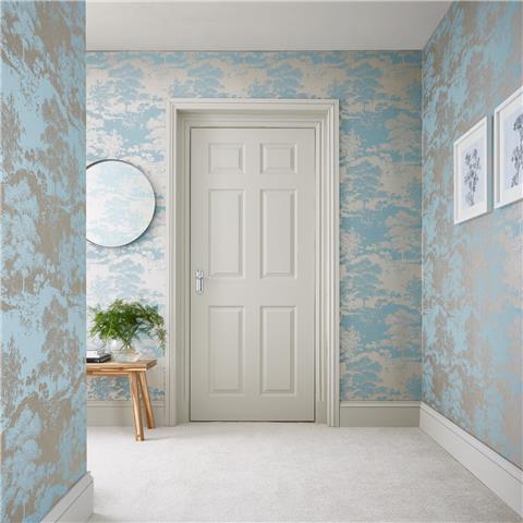 GRAHAM AND BROWN Silhouette WALLPAPER COLLECTION Meadow 105228 Dusk