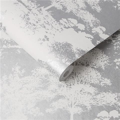 GRAHAM AND BROWN Silhouette WALLPAPER COLLECTION Meadow 105231 Frost