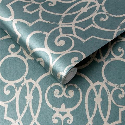 GRAHAM AND BROWN Imperial WALLPAPER COLLECTION Shoji 105235 jade