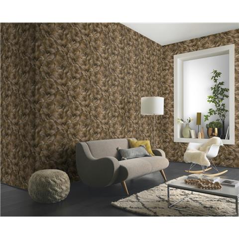 Erismann Fashion for Walls Floral Glow Wallpaper 10527-11 Chocolate
