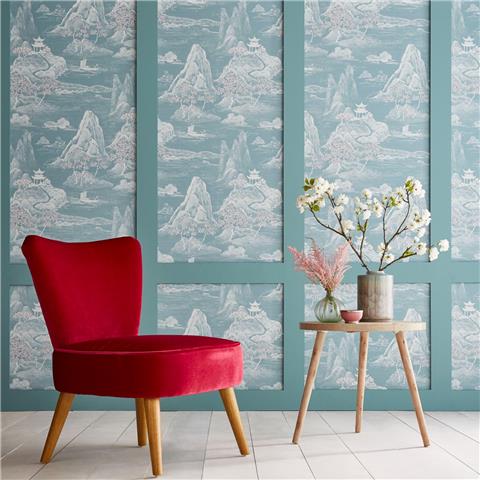GRAHAM AND BROWN Imperial WALLPAPER COLLECTION Himitsu 105288 jade