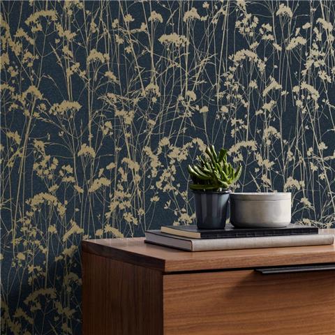 GRAHAM AND BROWN Silhouette WALLPAPER COLLECTION Grace 105460 midnight