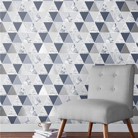 GRAHAM AND BROWN Balance WALLPAPER COLLECTION Reflections 105906 Blue