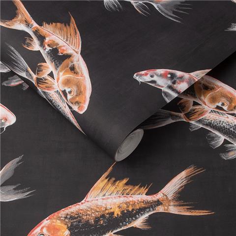 Graham and Brown Curiosity Wallpaper Collection Flow 105911 Black