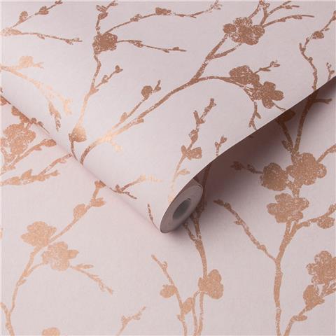 GRAHAM AND BROWN Silhouette WALLPAPER COLLECTION Meiying 105917 blush