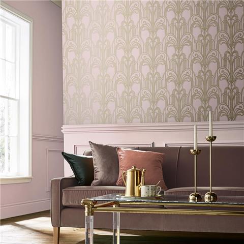 GRAHAM AND BROWN ESTABLISHED WALLPAPER COLLECTION Art Deco 105919 Blush