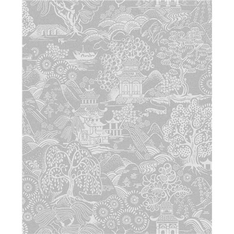 GRAHAM AND BROWN Imperial WALLPAPER COLLECTION Basuto 105931 Grey