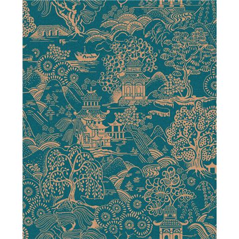 GRAHAM AND BROWN Imperial WALLPAPER COLLECTION Basuto 105932 Teal