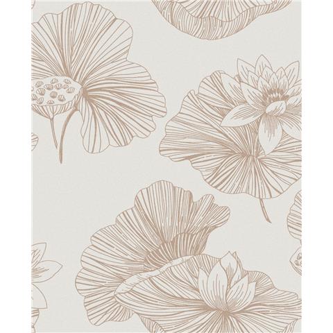 GRAHAM AND BROWN Imperial WALLPAPER COLLECTION Lotus 105934 Cream