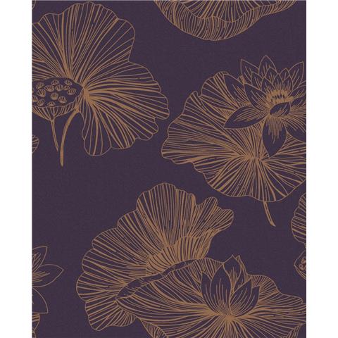 GRAHAM AND BROWN Imperial WALLPAPER COLLECTION Lotus 105936 Plum