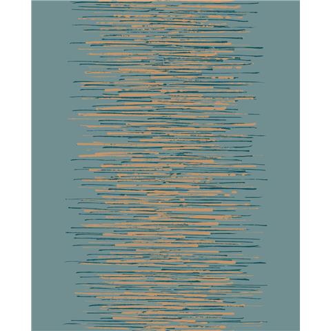 GRAHAM AND BROWN Imperial WALLPAPER COLLECTION Tornado Stripe 106393 Teal