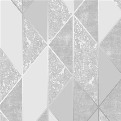 Super Fresco Milan Geo Textured Wallpaper 106405 Silver