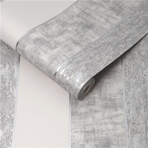 Super Fresco Milan Stripe Textured Wallpaper 106517 Silver