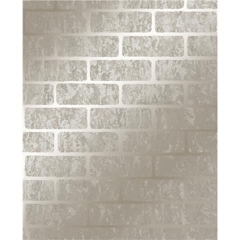 Super Fresco Milan Brick Textured Wallpaper 106524 Taupe