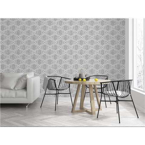 Tranquillity Deco Geometric Wallpaper by Boutique 106680 Midnight