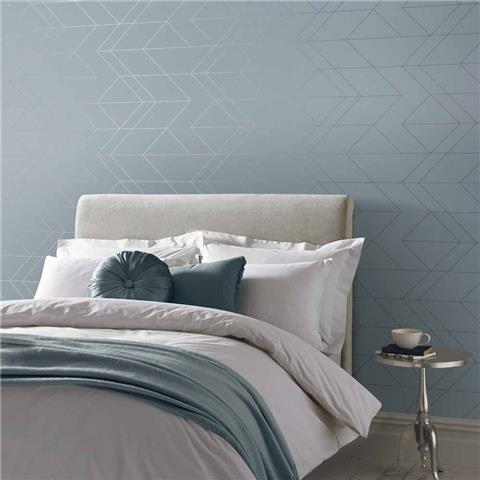 GRAHAM AND BROWN Oblique WALLPAPER COLLECTION Balance 106754 Deep Sky