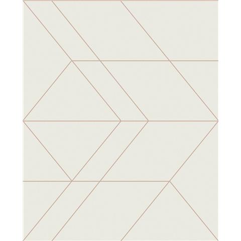GRAHAM AND BROWN Oblique WALLPAPER COLLECTION Balance 106758 White/Rose