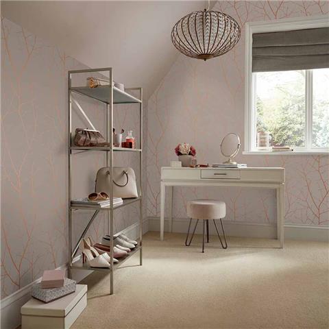 GRAHAM AND BROWN Silhouette WALLPAPER COLLECTION Boreas 107584 Natural