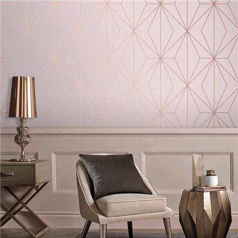 GRAHAM AND BROWN Oblique WALLPAPER COLLECTION Harmony 107585 Blush