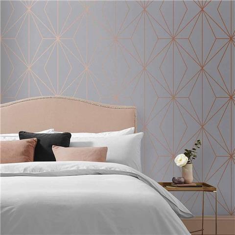 GRAHAM AND BROWN Oblique WALLPAPER COLLECTION Harmony 107586 Grey