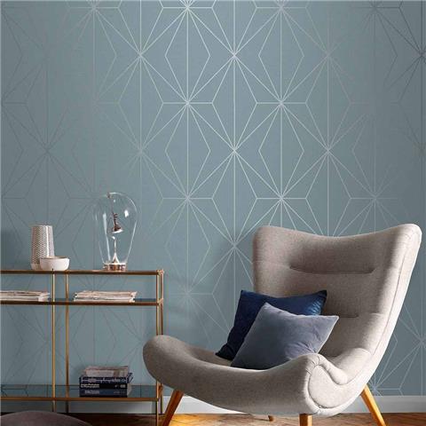 GRAHAM AND BROWN Oblique WALLPAPER COLLECTION Harmony 107588 Deep sky