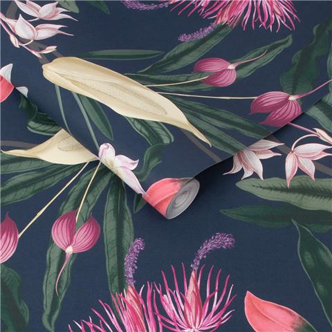 GRAHAM AND BROWN Explorer WALLPAPER COLLECTION Paradise 107601 Midnight