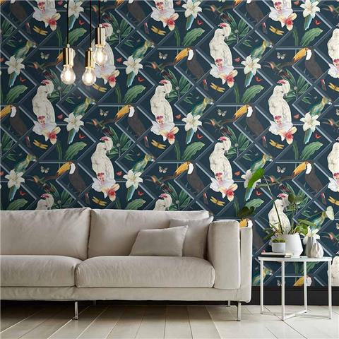 Graham and Brown Hybrid Wallpaper Collection Perch 107605 navy