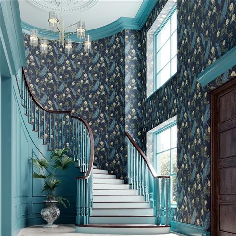 Graham and Brown Hybrid Wallpaper Collection Resplendence 107871 Navy
