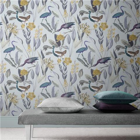 GRAHAM AND BROWN Explorer WALLPAPER COLLECTION Glasshouse 111721 Soft Grey