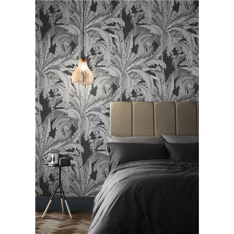 GRAHAM AND BROWN Explorer WALLPAPER COLLECTION Daintree Palm 112019 Sterling