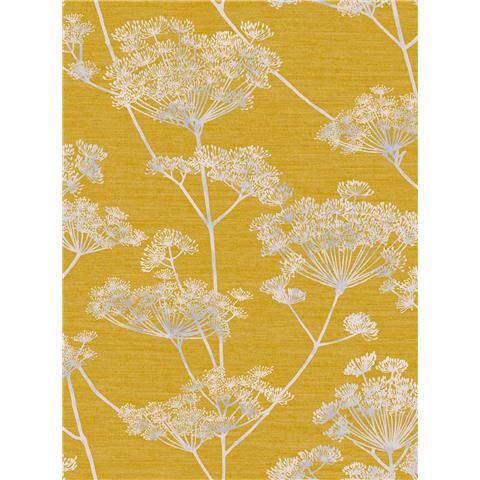 GRAHAM AND BROWN Floriculture WALLPAPER COLLECTION Hortus 112206 Mustard
