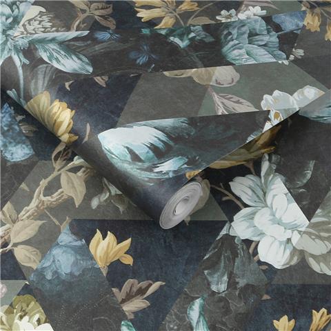 Graham and Brown Curiosity Wallpaper Collection Timepiece 112277 Midnight