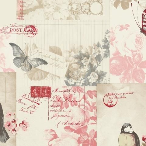 Songbird Wallpaper Cranberry