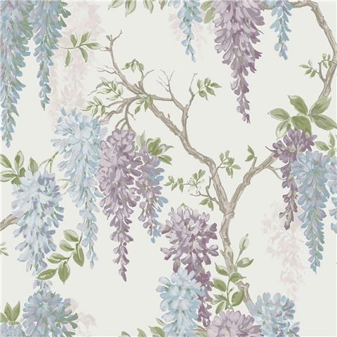 Laura Ashley Wallpaper Wisteria Garden 113356 Pale Iris