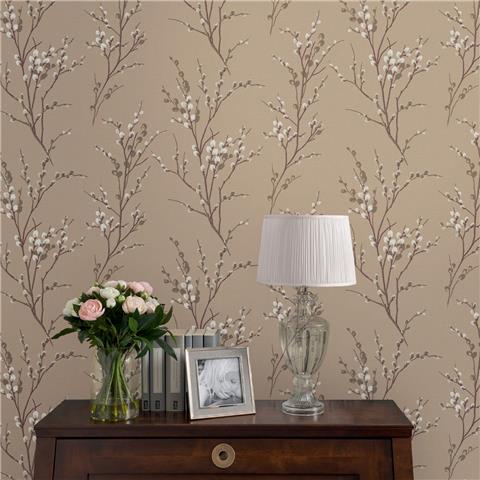 Laura Ashley Wallpaper Pussy willow 113358 natural
