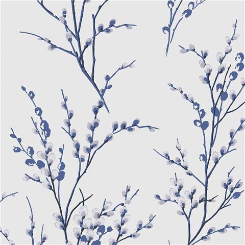 Laura Ashley Wallpaper Pussy willow 113360 Off White/Midnight