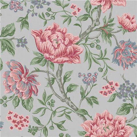 LAURA ASHLEY WALLPAPER Tapestry Floral 113408 Slate Grey